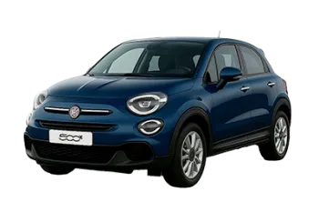 Fiat 500X bleue automatique en location chez BledyGo