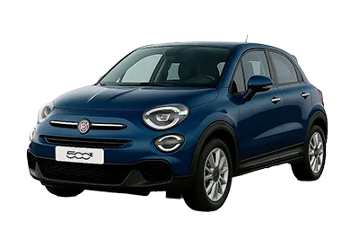 Fiat 500X bleue automatique en location chez BledyGo